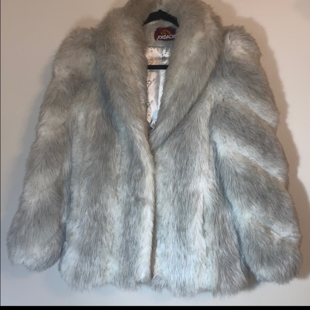 Vintage Jordache Faux Fox Fur Coat